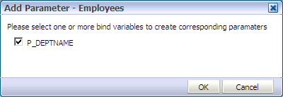 Create a bind variable dialog